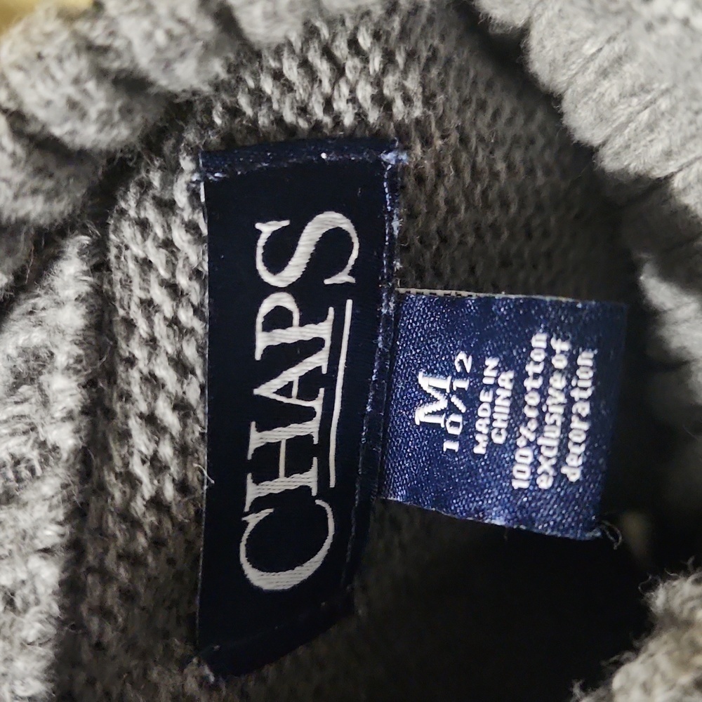 Boys SZ 10/12 CHAPS Quarter Zip Sweater - Picture 6 of 8